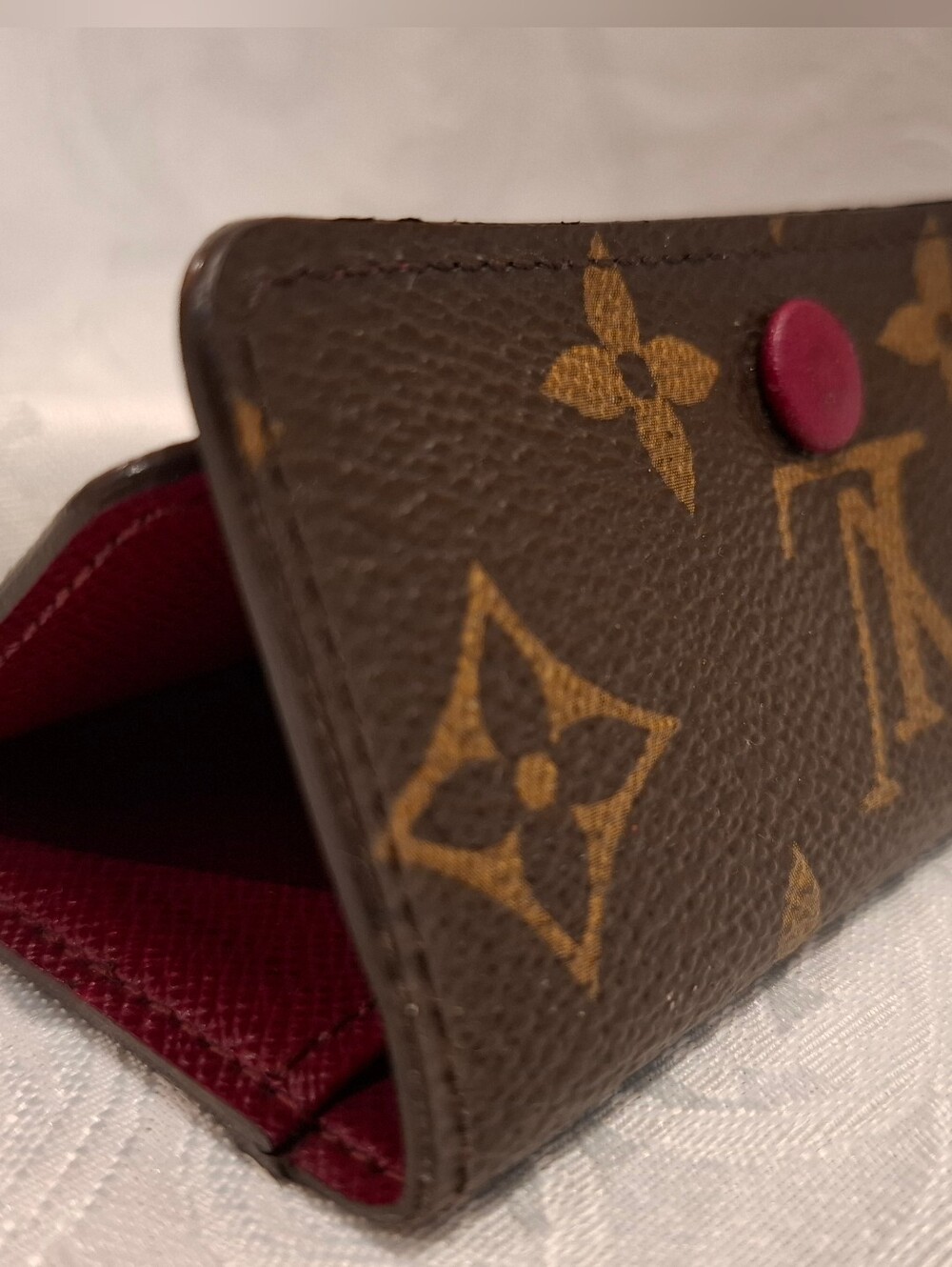 Louis Vuitton Monogram Key & Card Holder with Pink Snap